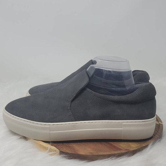 J Slides Platform Suede Gray Casual Walking Daily Sneakers Loafers Womens 9 - Picture 2 of 8